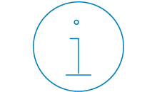 Symboli: I-kirjain ympyrässä.