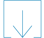 Ikon: En kvadrat med en pil som visar nedåt och utåt.