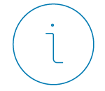 Ikon: bokstaven i omgiven av en cirkel.